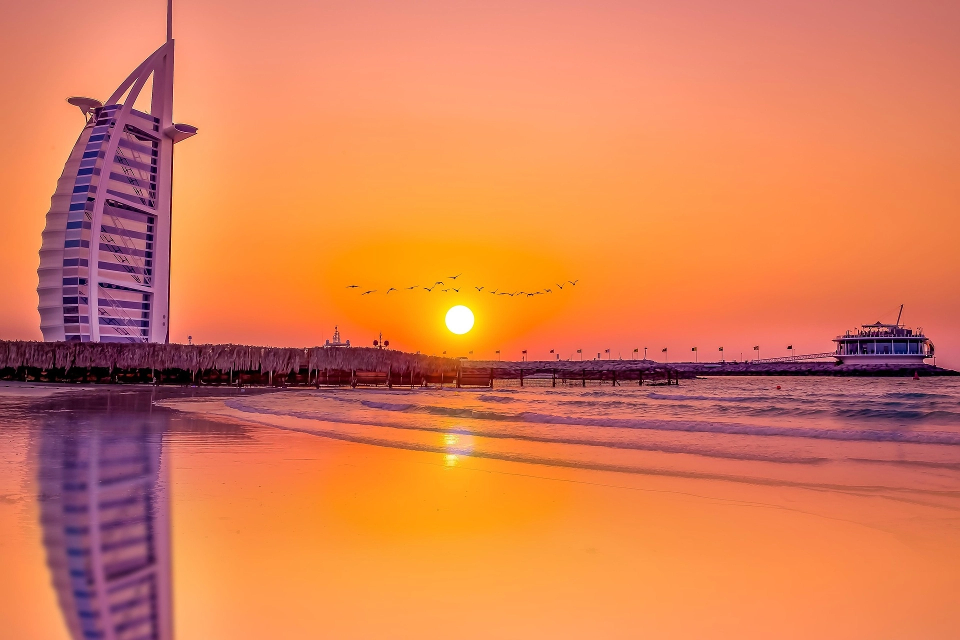 Dubai skyline and transport infrastructure