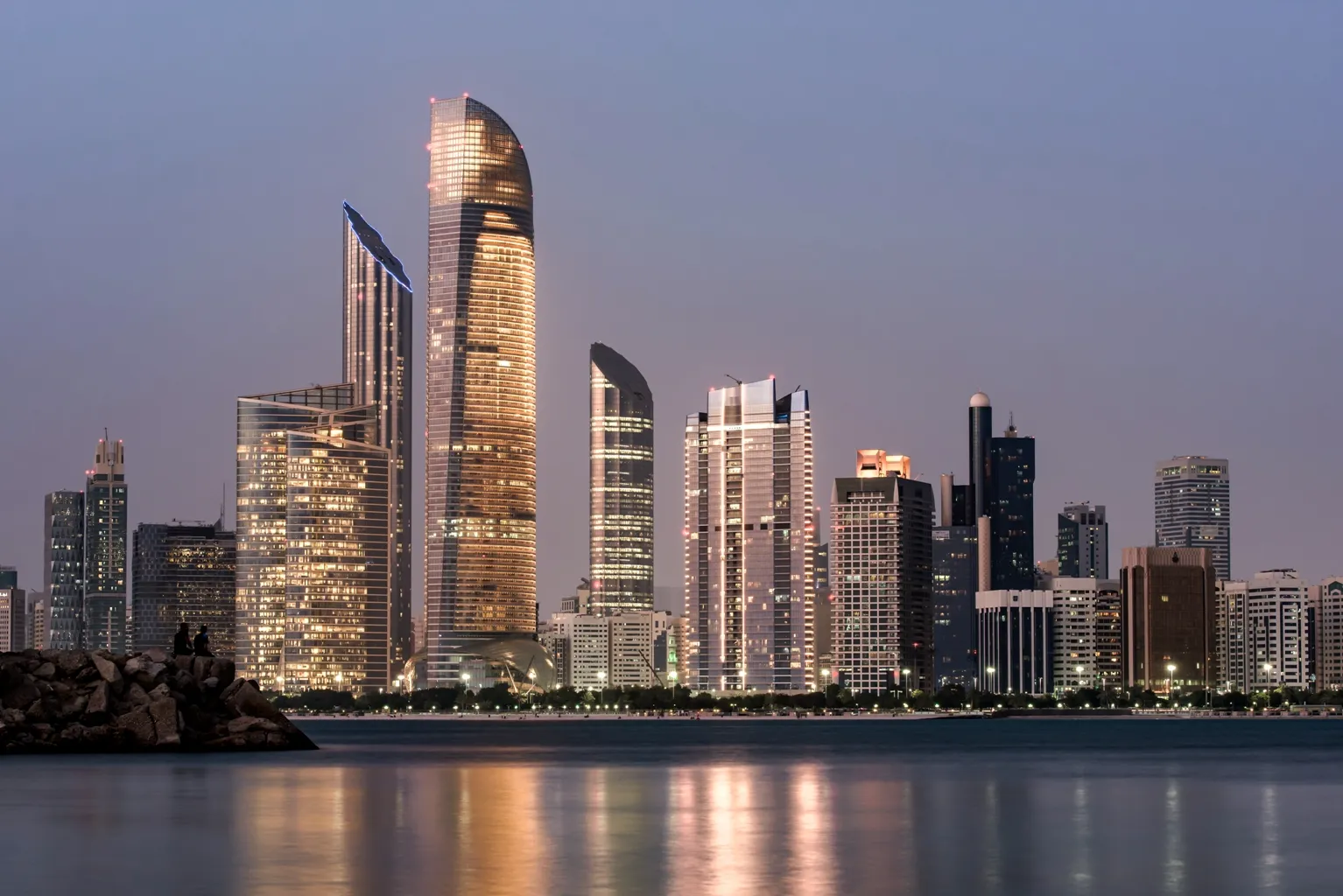 Abu Dhabi waterfront and skyline