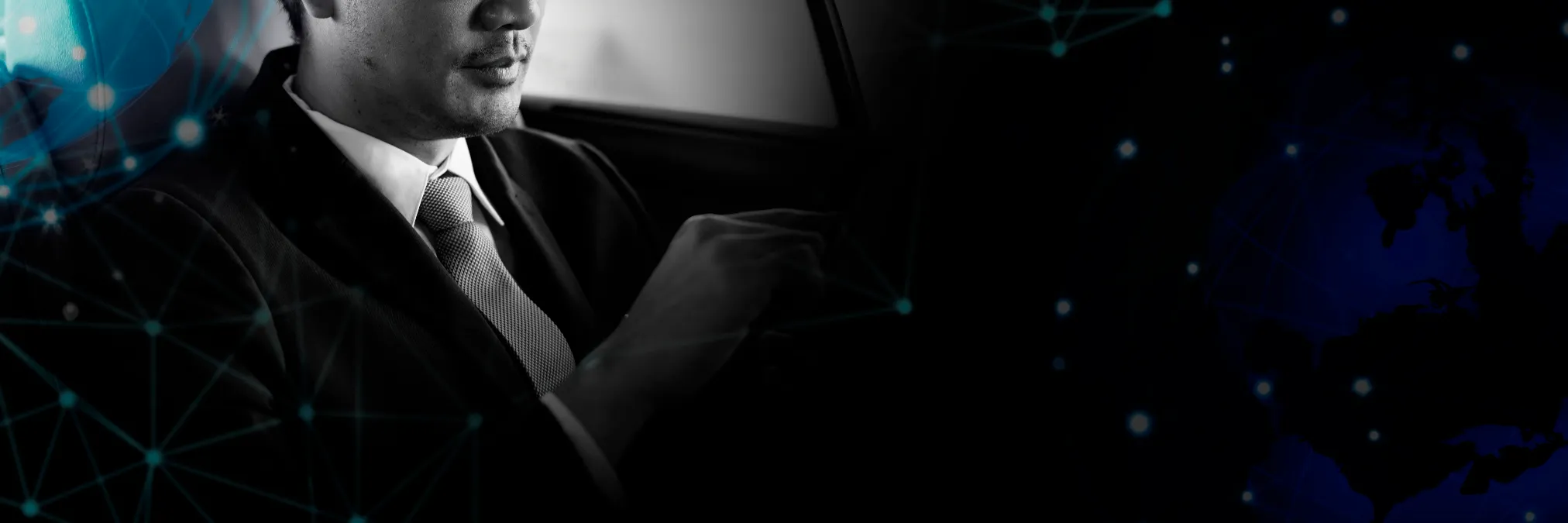 Business professional using a mobile device