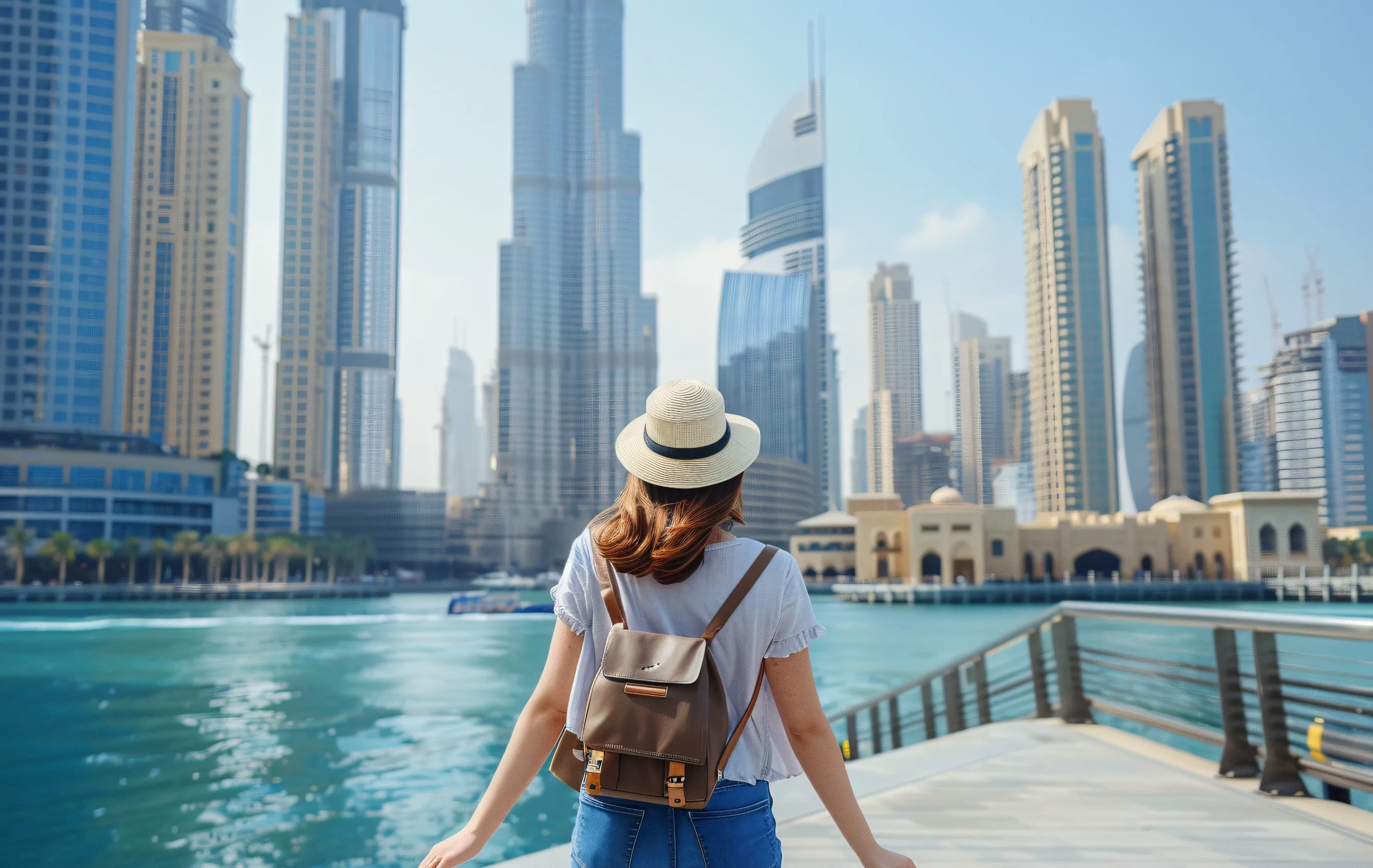 Professional overlooking Dubai’s modern city landscape